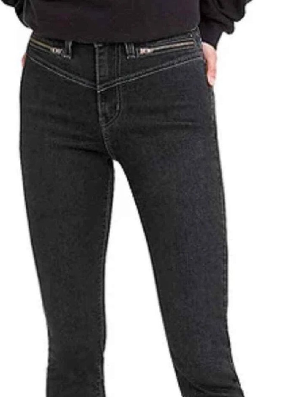 Rare Style Levi's 721 Sculpt High-Rise Zip Front Skinny Jeans Size 32